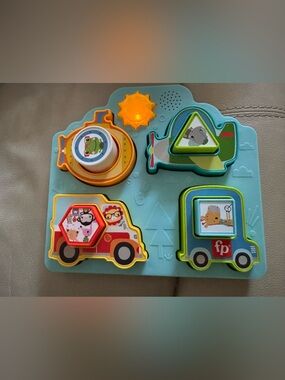 Fisher-Price Blue Multi-Vehicle Activity Puzzle Shape Sorter